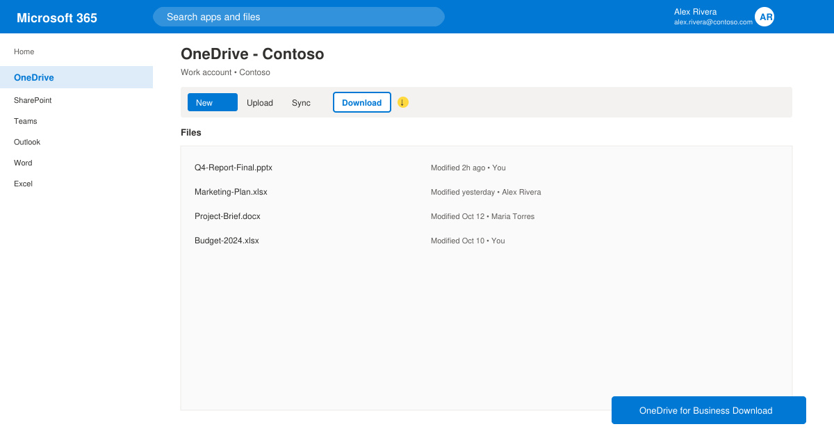 OneDrive for Business Download