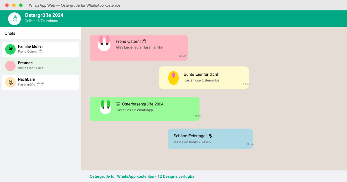 Ostergrüße für WhatsApp kostenlos