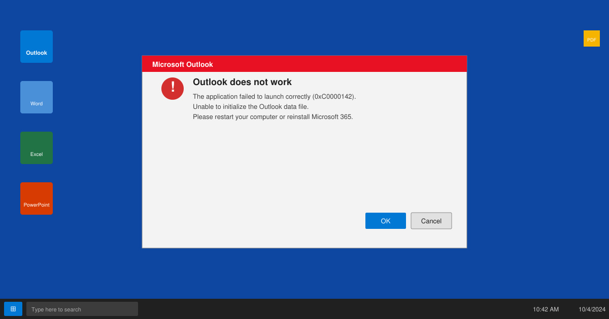 Outlook Does Not Work