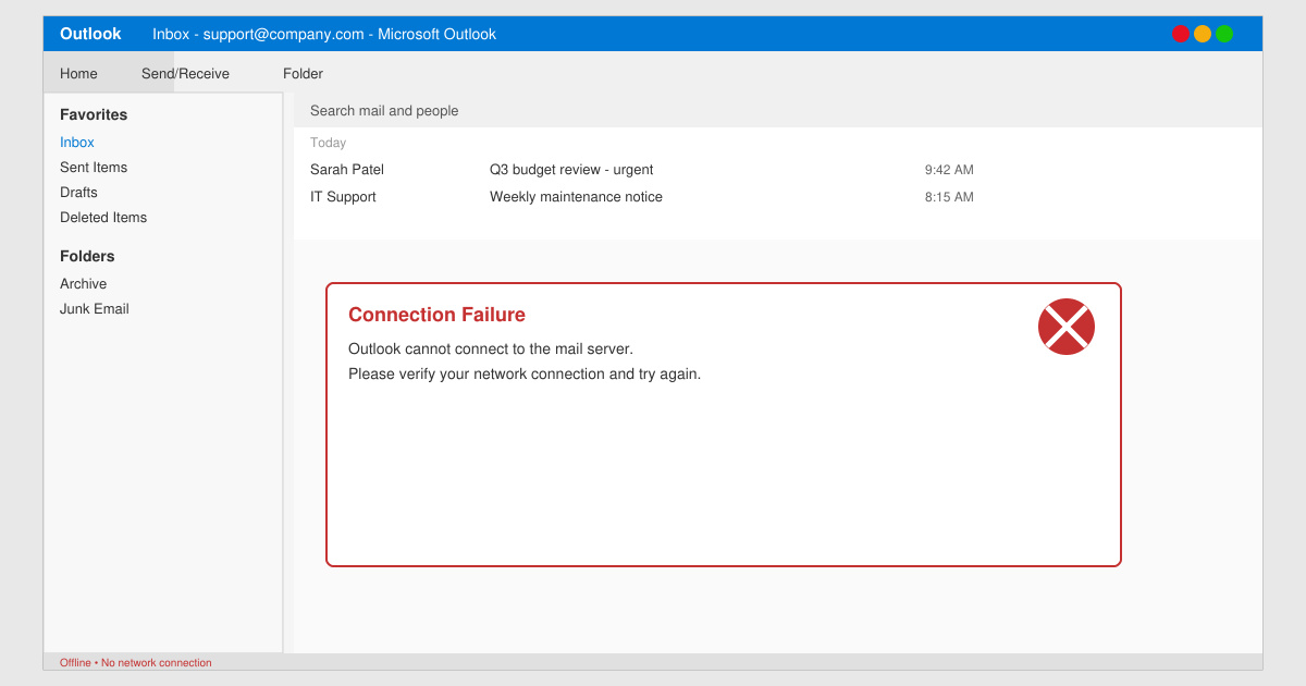 Outlook Email Does Not Work