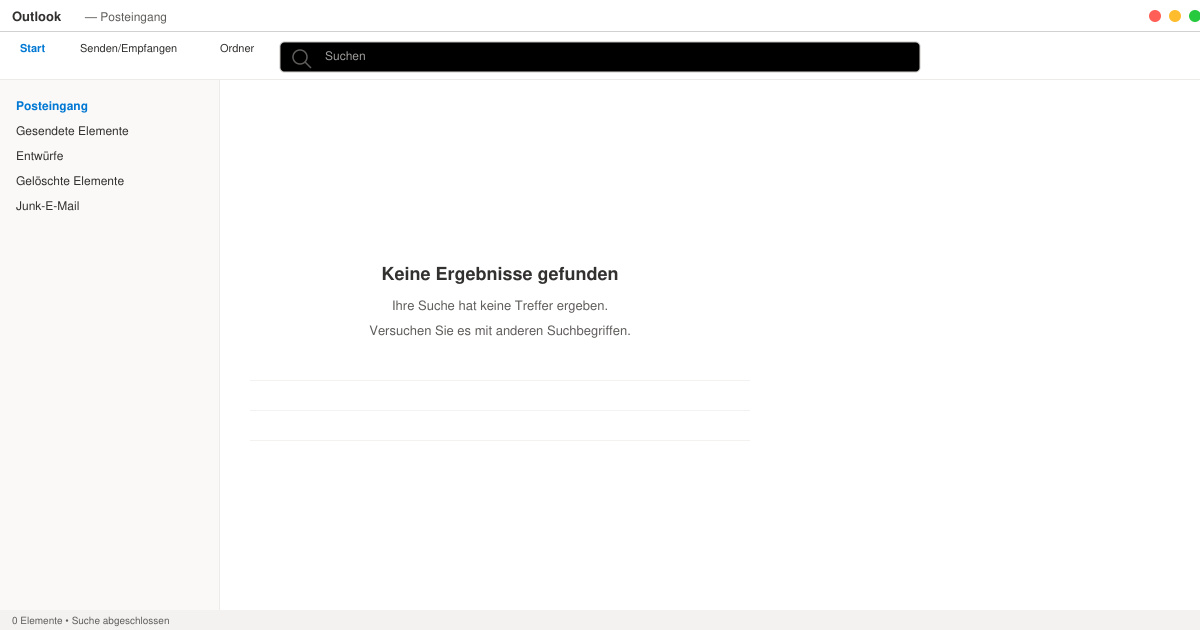 Outlook suche funktioniert nicht Windows 11