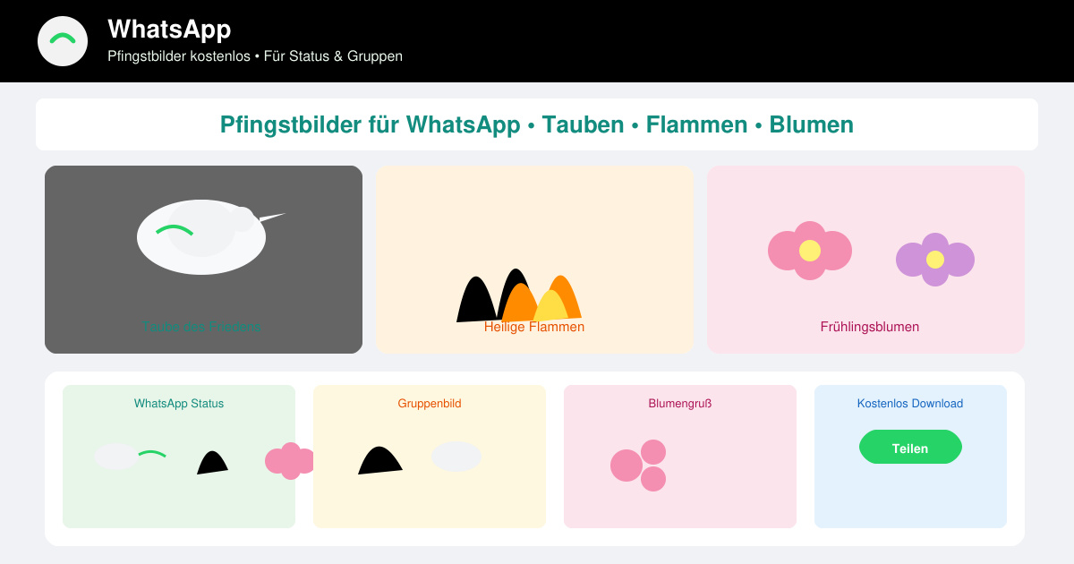 Pfingstbilder für WhatsApp kostenlos