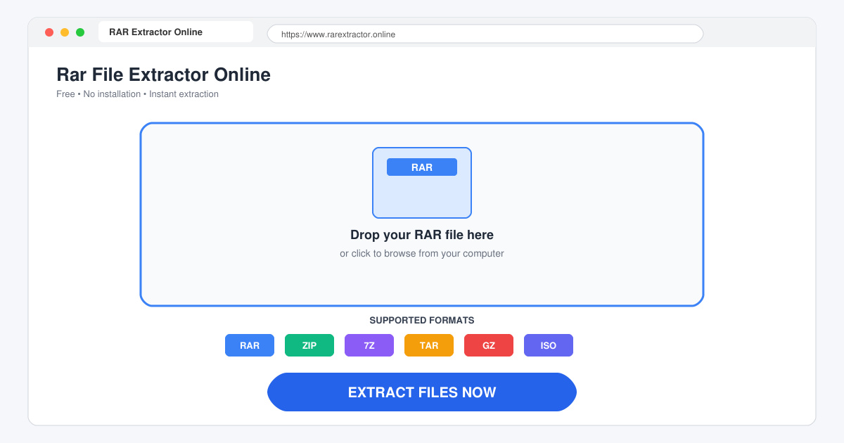 Rar File Extractor Online