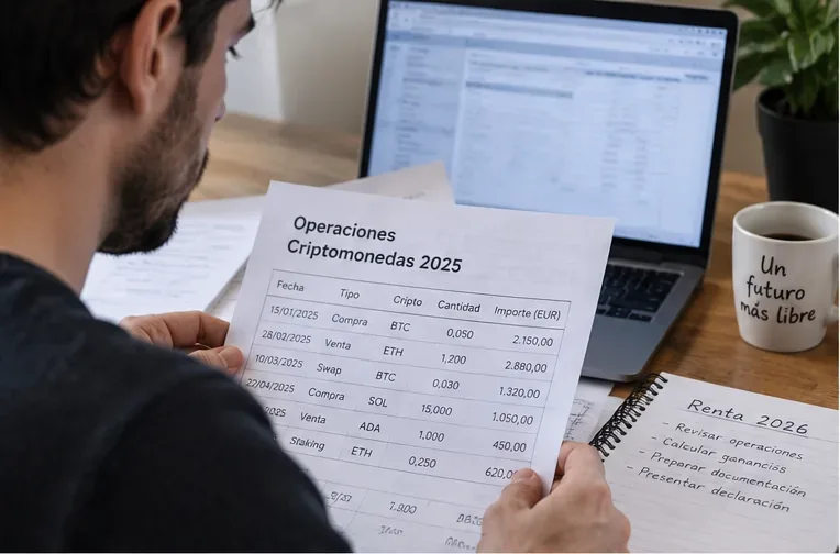 Renta 2026: cómo declarar criptomonedas sin perder el rastro de tus operaciones
