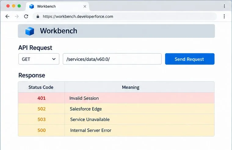 Salesforce Workbench Errors: Troubleshooting API Tools During Downtime