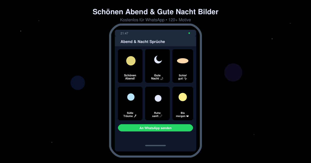 Schönen abend und später eine gute nacht bilder kostenlos WhatsApp
