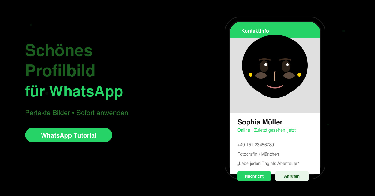 Schönes profilbild für WhatsApp