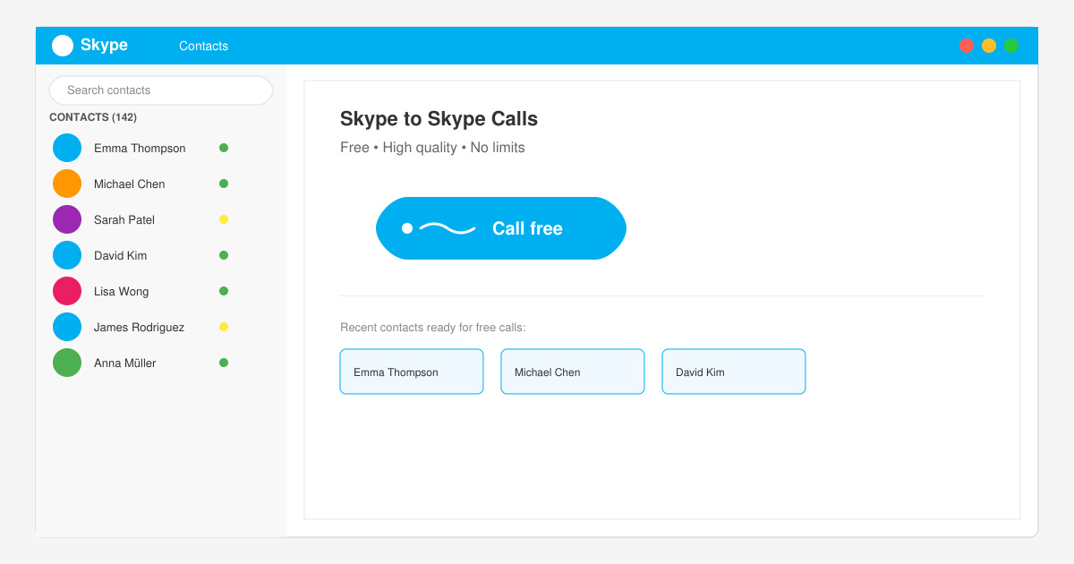 Skype to Skype Calls Free