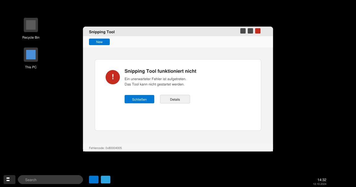 Snipping tool Windows 11 funktioniert nicht