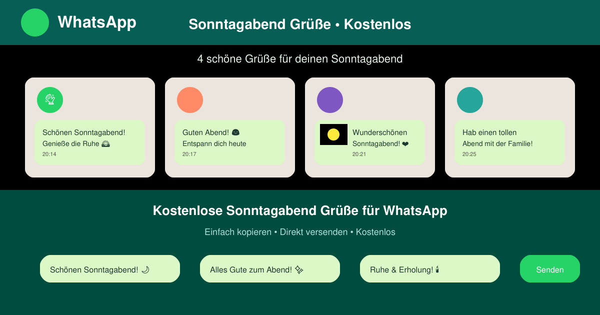 Sonntagabend grüße kostenlos WhatsApp