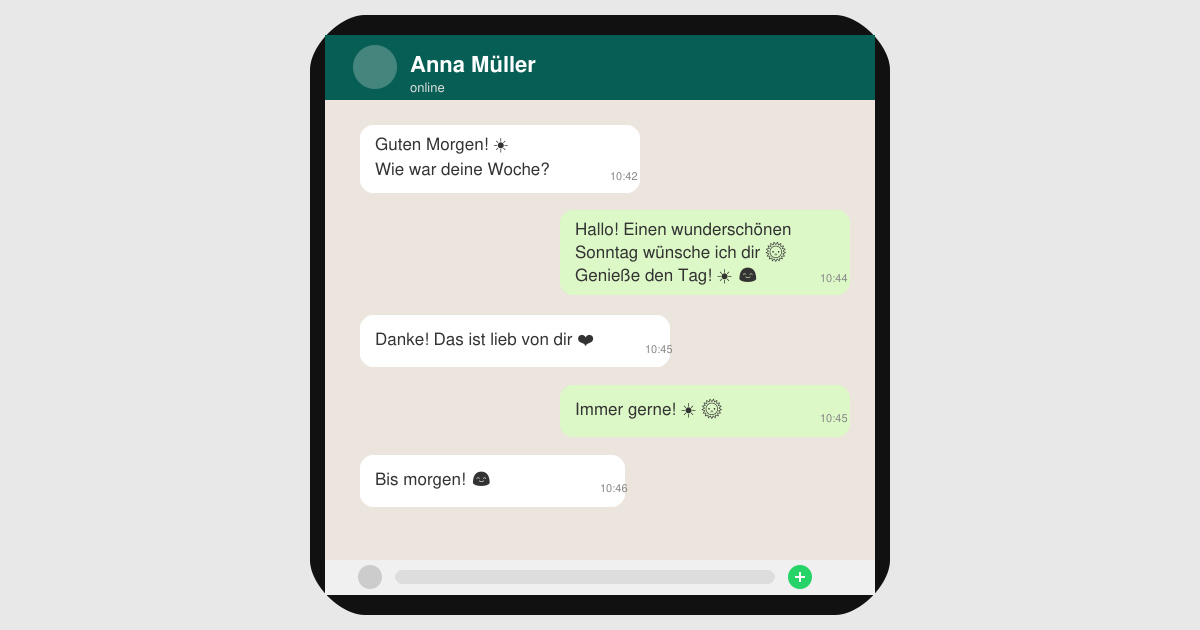 Sonntags grüße für WhatsApp