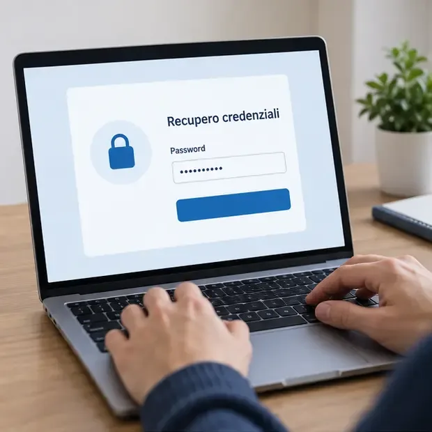Schermata generica di recupero delle credenziali SPID con il campo della password