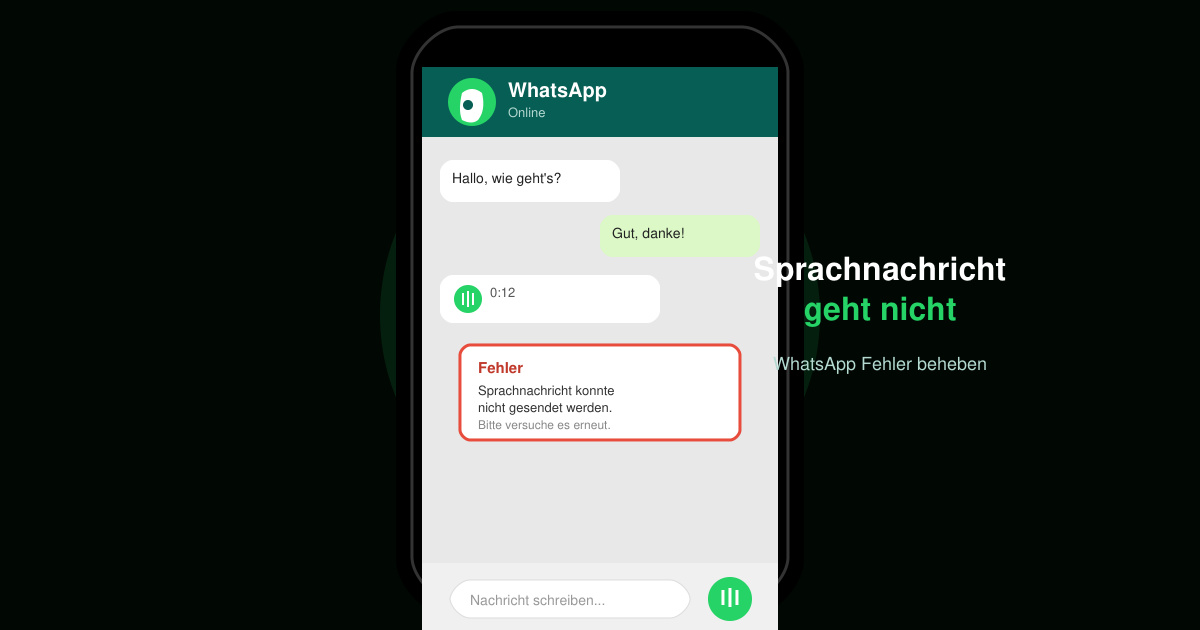 Sprachnachricht WhatsApp geht nicht