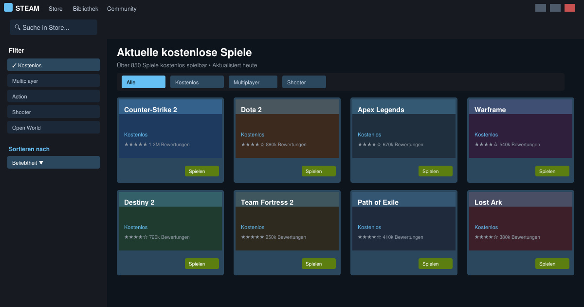 Steam gratis spiele aktuell