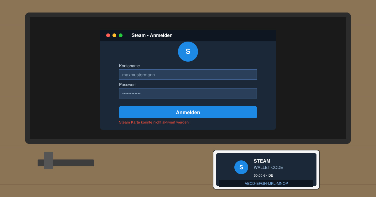 Steam karte funktioniert nicht