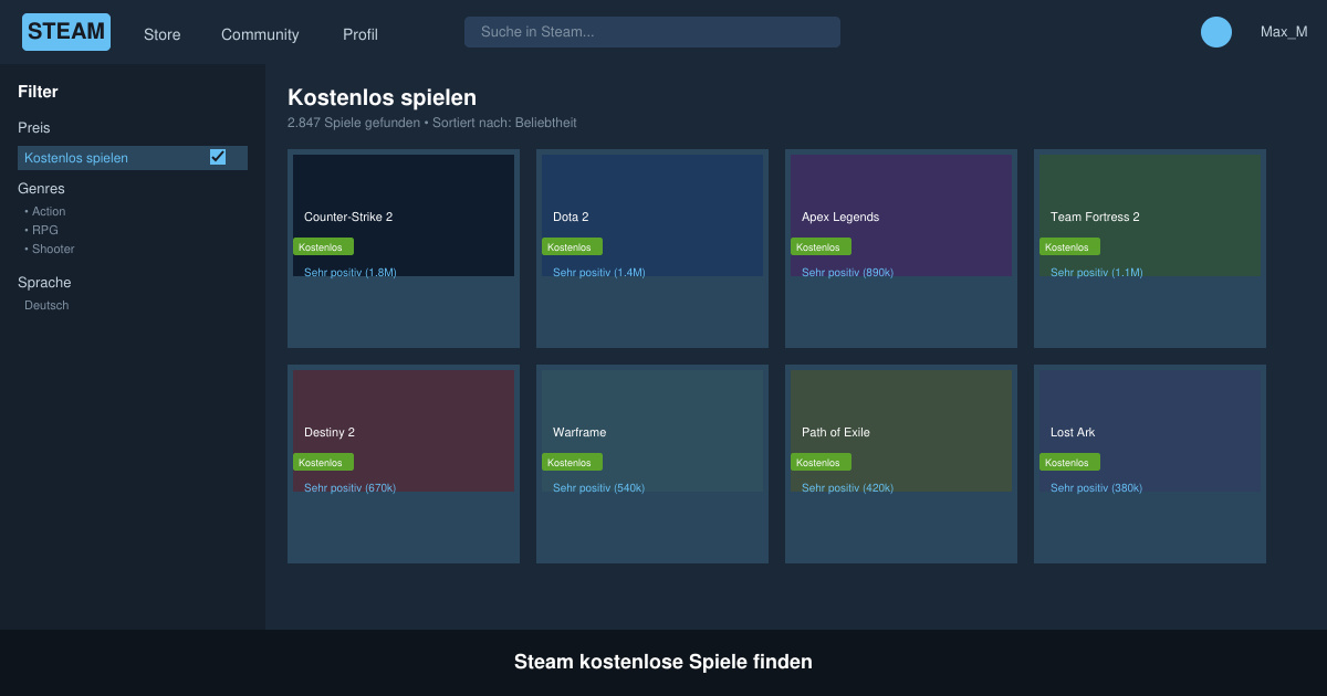 Steam kostenlose spiele finden