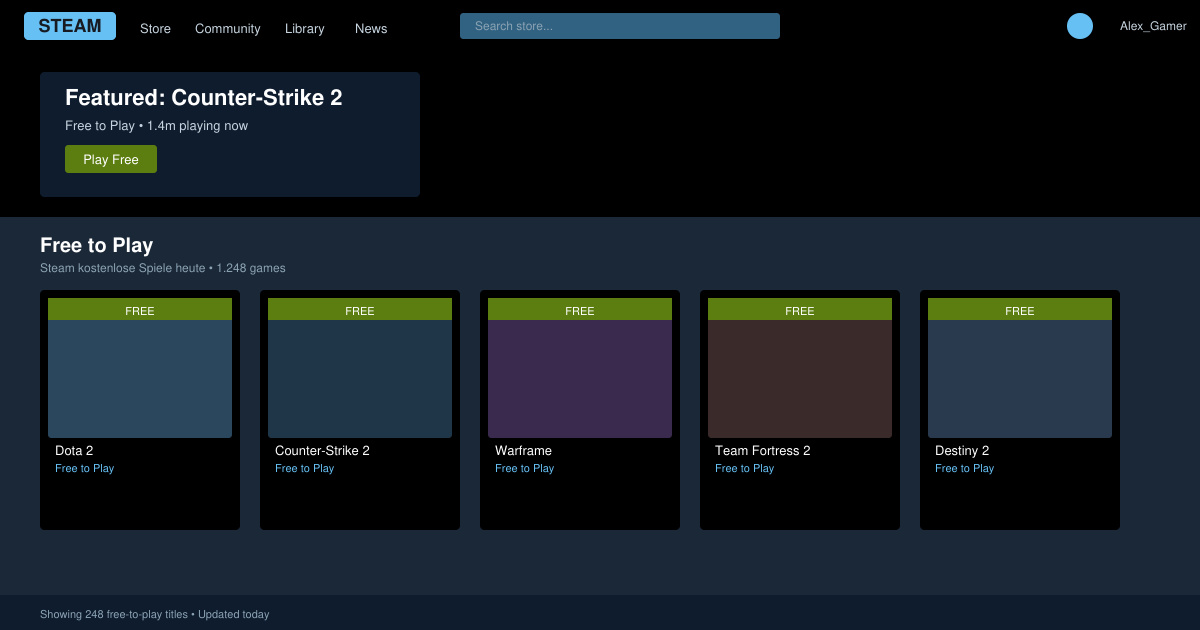 Steam kostenlose spiele heute