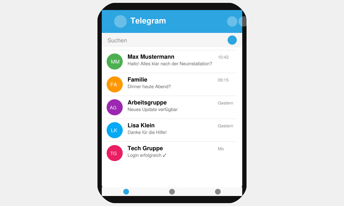 Erfolgreiche Telegram-Anmeldung nach Neuinstallation