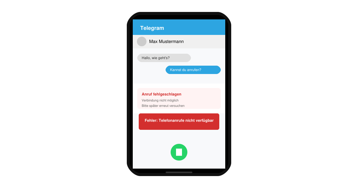 Telegram telefonieren funktioniert nicht