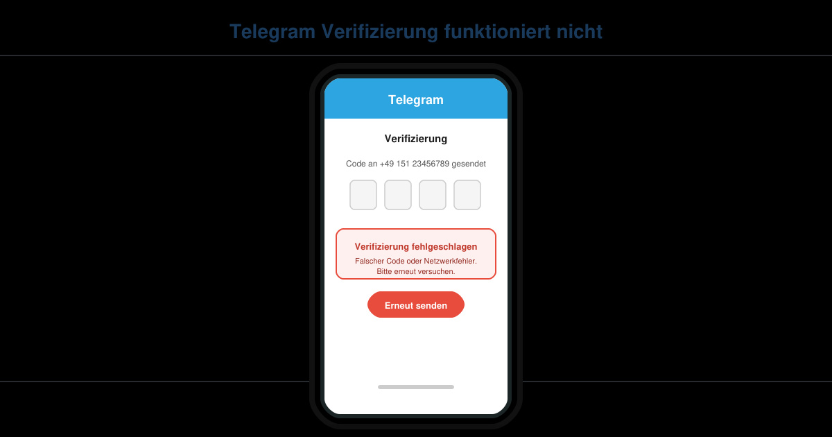 Telegram verifizierung funktioniert nicht