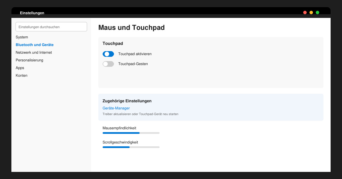Touchpad funktioniert nicht Windows 11