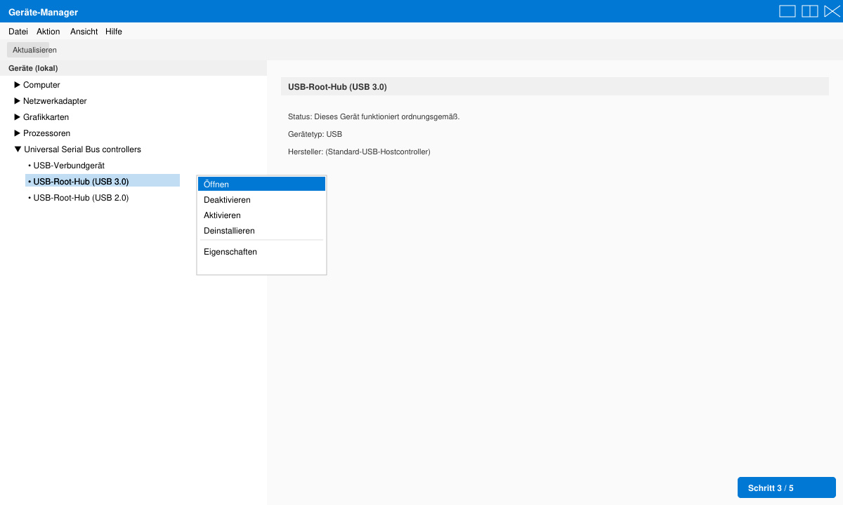 USB-Root-Hub zurücksetzen bei defekten USB Ports Windows 11