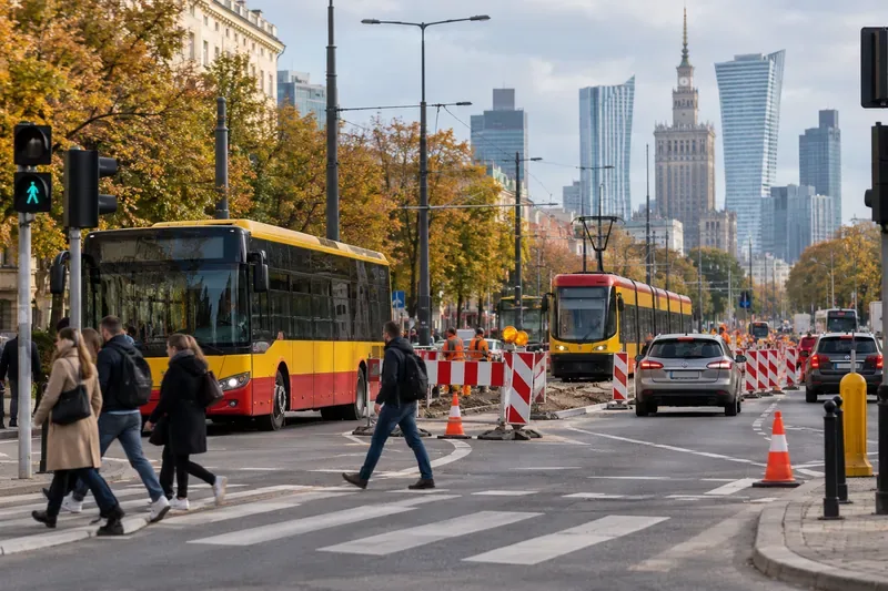 Utrudnienia w Warszawie w październiku 2026: kolej, metro, autobusy, drogi i wydarzenia