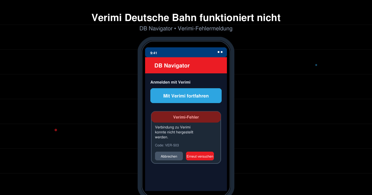 Verimi deutsche bahn funktioniert nicht
