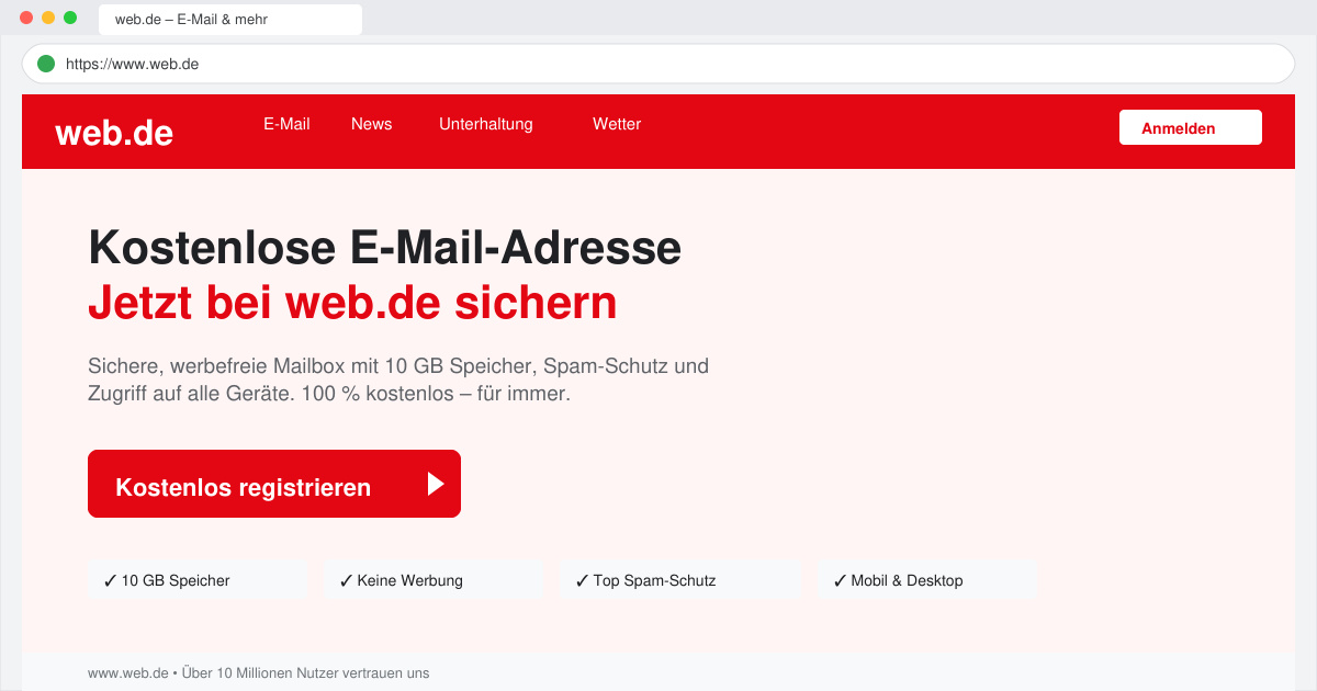 Web de e mail adresse kostenlos