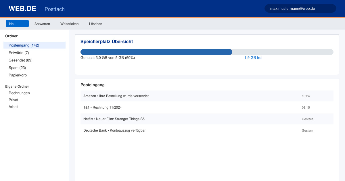 Web de freemail speicherplatz