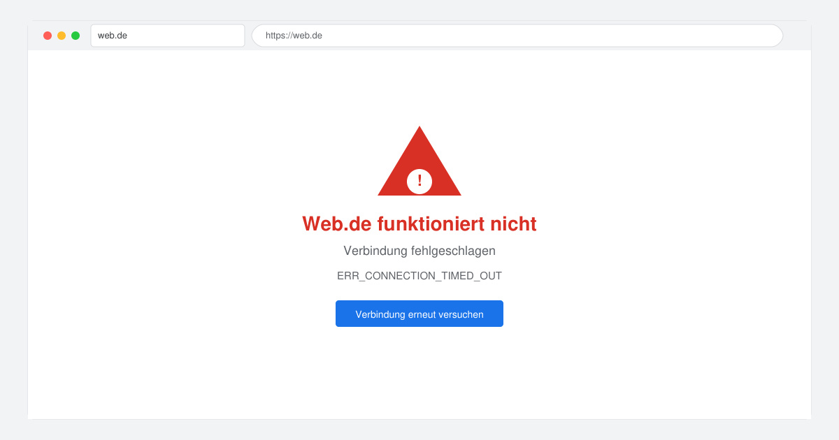 Web de funktioniert nicht