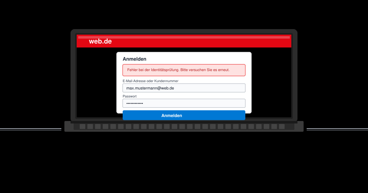 Web de identitätsprüfung funktioniert nicht