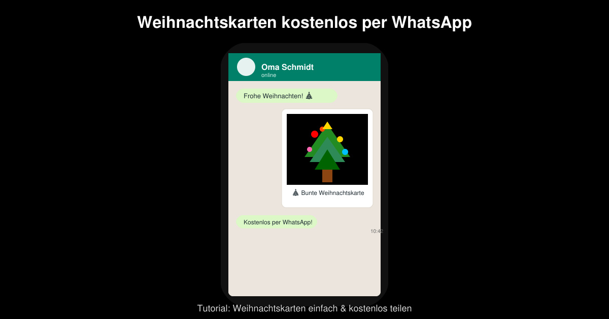 Weihnachtskarten kostenlos per WhatsApp
