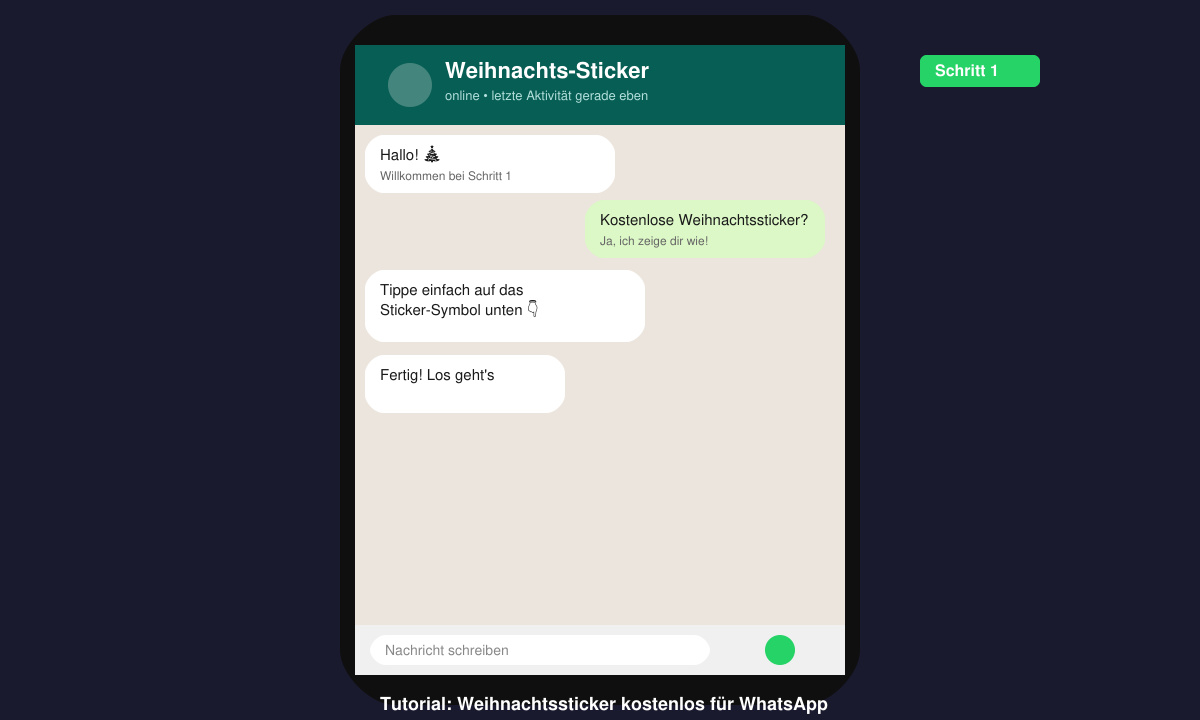 WhatsApp Chat öffnen für Sticker