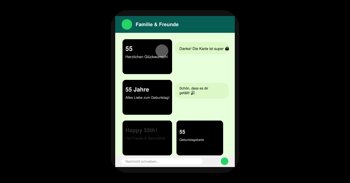 WhatsApp 55 geburtstag bilder