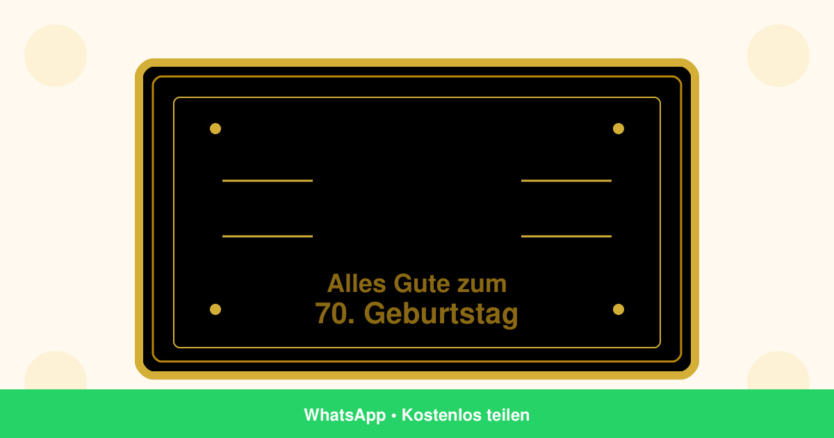 WhatsApp 70 geburtstag kostenlos