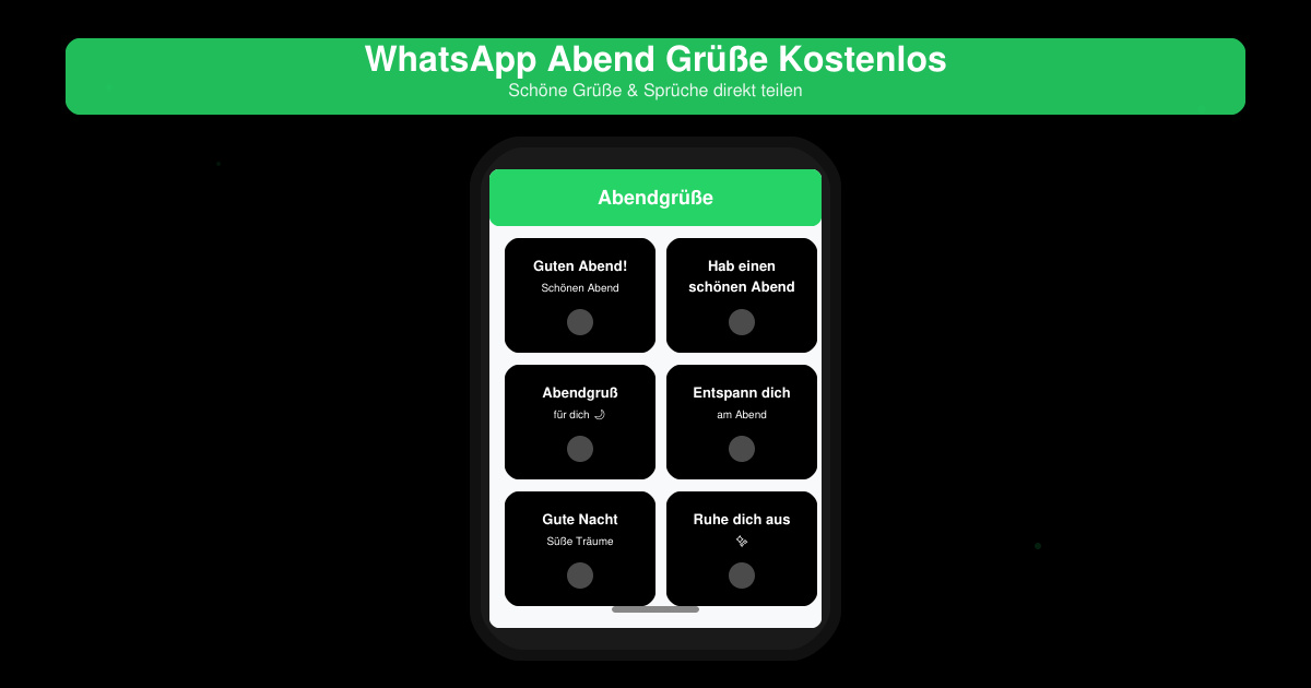 WhatsApp abend grüße kostenlos