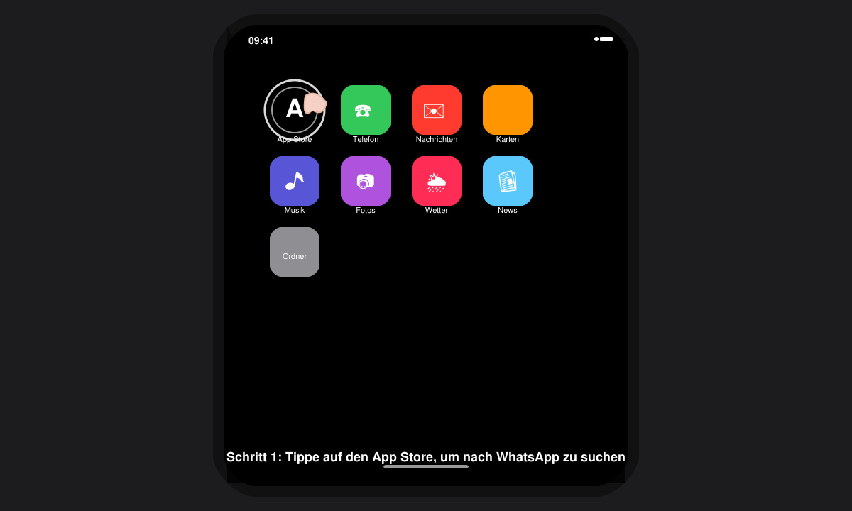 App Store auf iPhone öffnen für WhatsApp Update