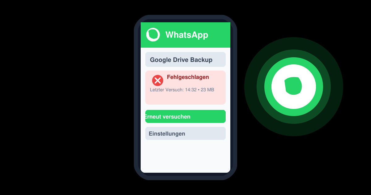 WhatsApp backup geht nicht