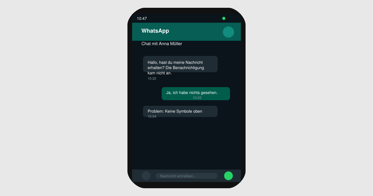 WhatsApp benachrichtigung funktioniert nicht