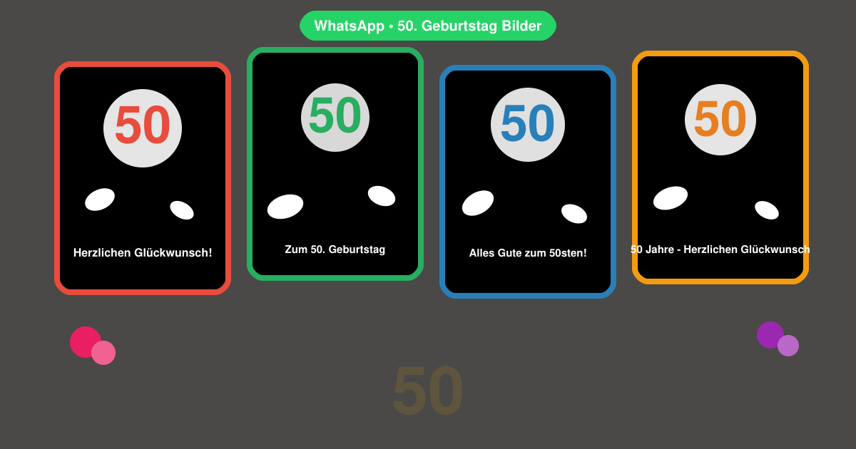 WhatsApp bilder 50 geburtstag kostenlos
