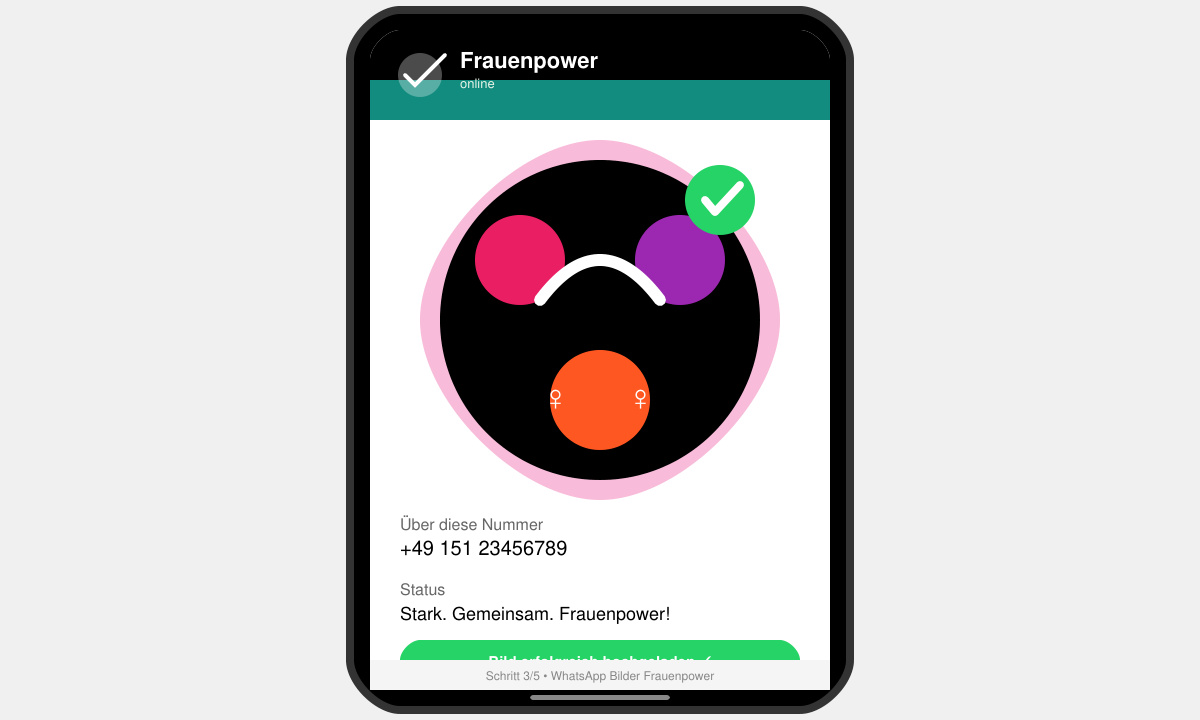 Ergebnis: Frauenpower Bild als WhatsApp Profilbild