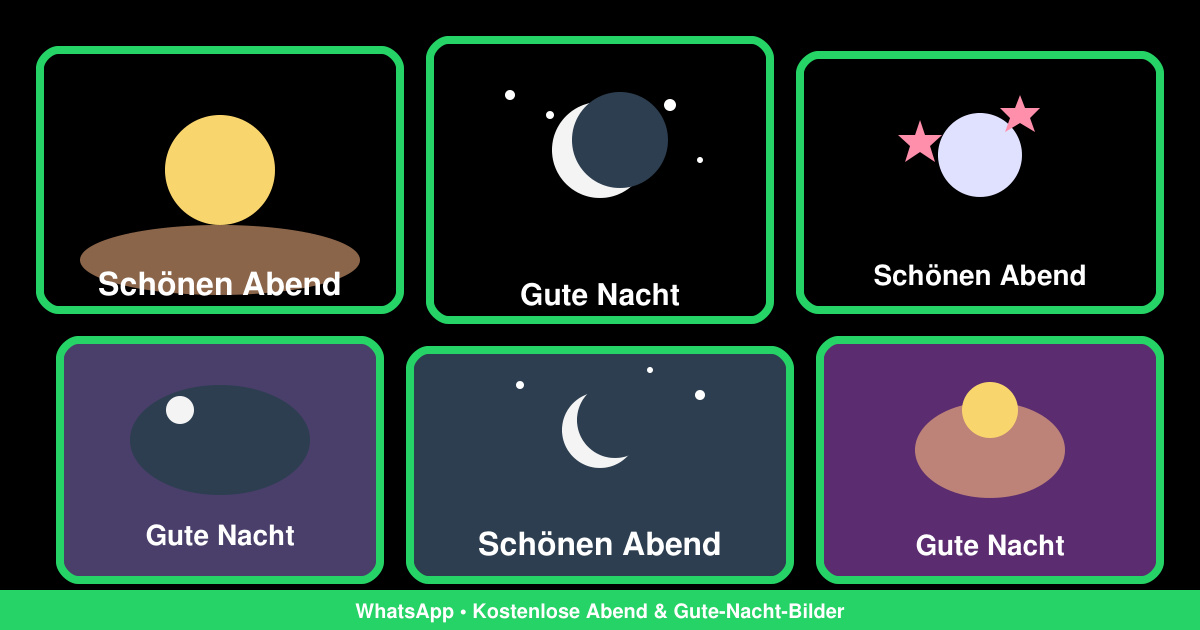 WhatsApp bilder kostenlos schönen abend und gute nacht