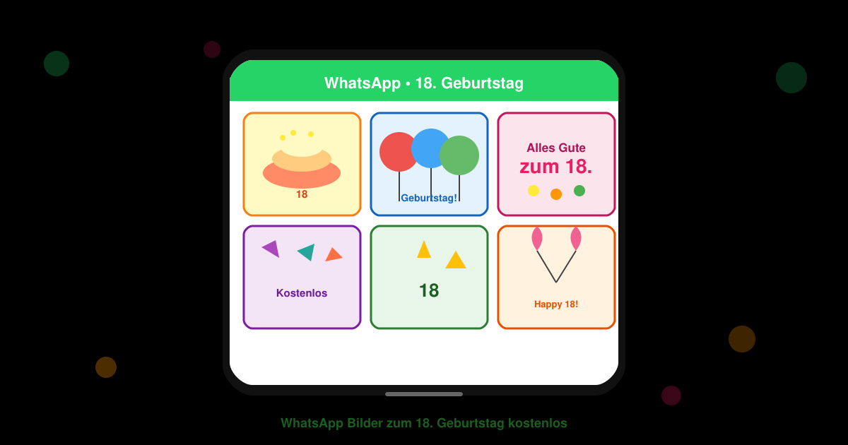 WhatsApp bilder zum 18 geburtstag kostenlos