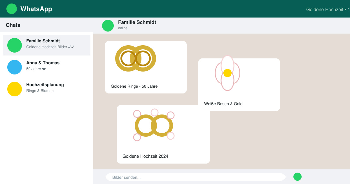 WhatsApp bilder zur goldenen hochzeit