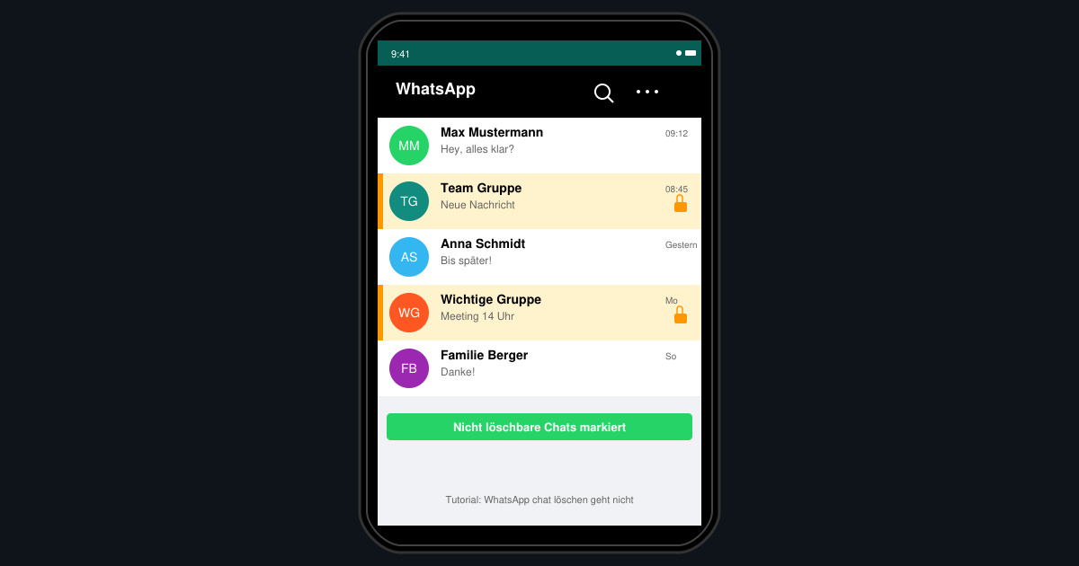 WhatsApp chat löschen geht nicht