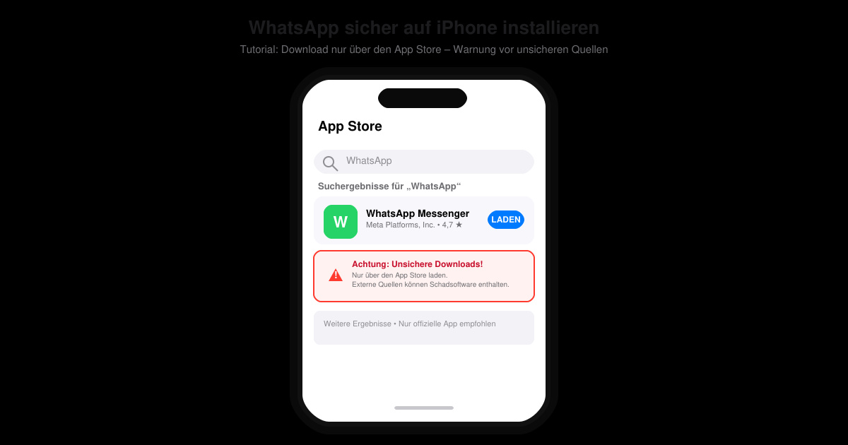 WhatsApp download iPhone ohne app store
