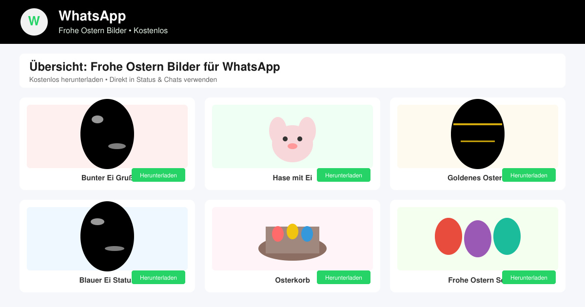 WhatsApp frohe ostern bilder kostenlos herunterladen