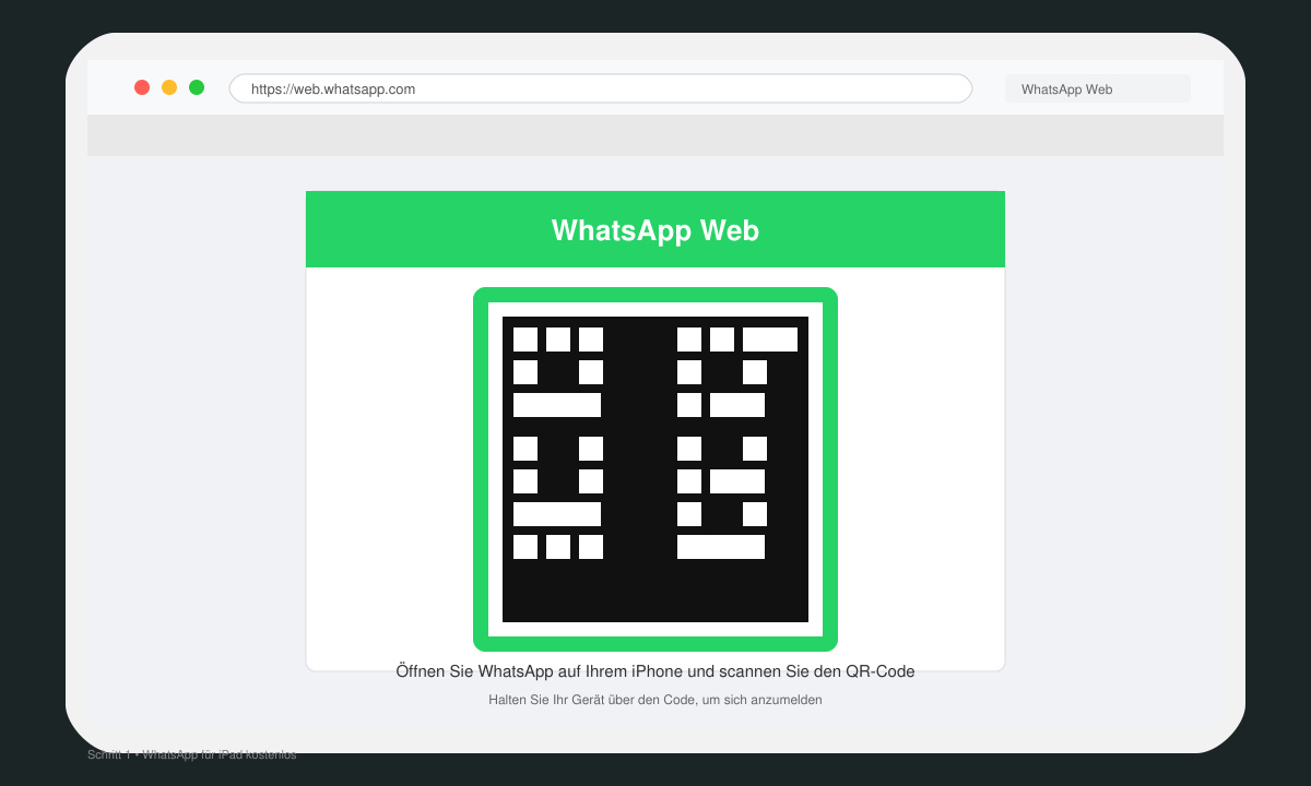 WhatsApp Web auf iPad im Safari Browser