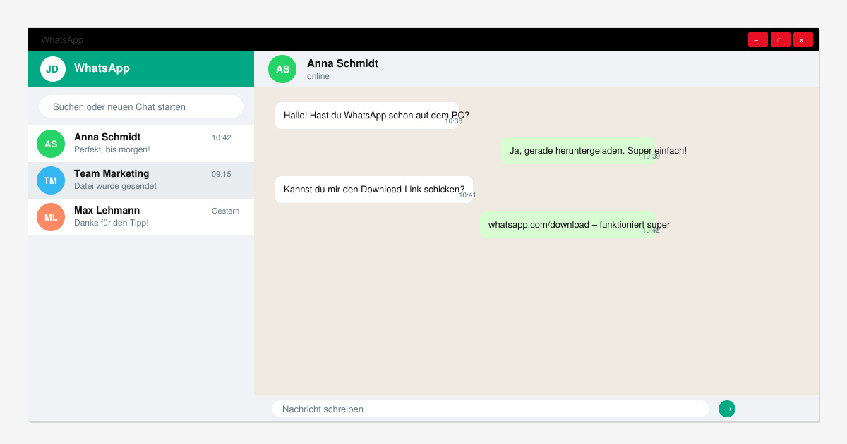 WhatsApp für PC herunterladen